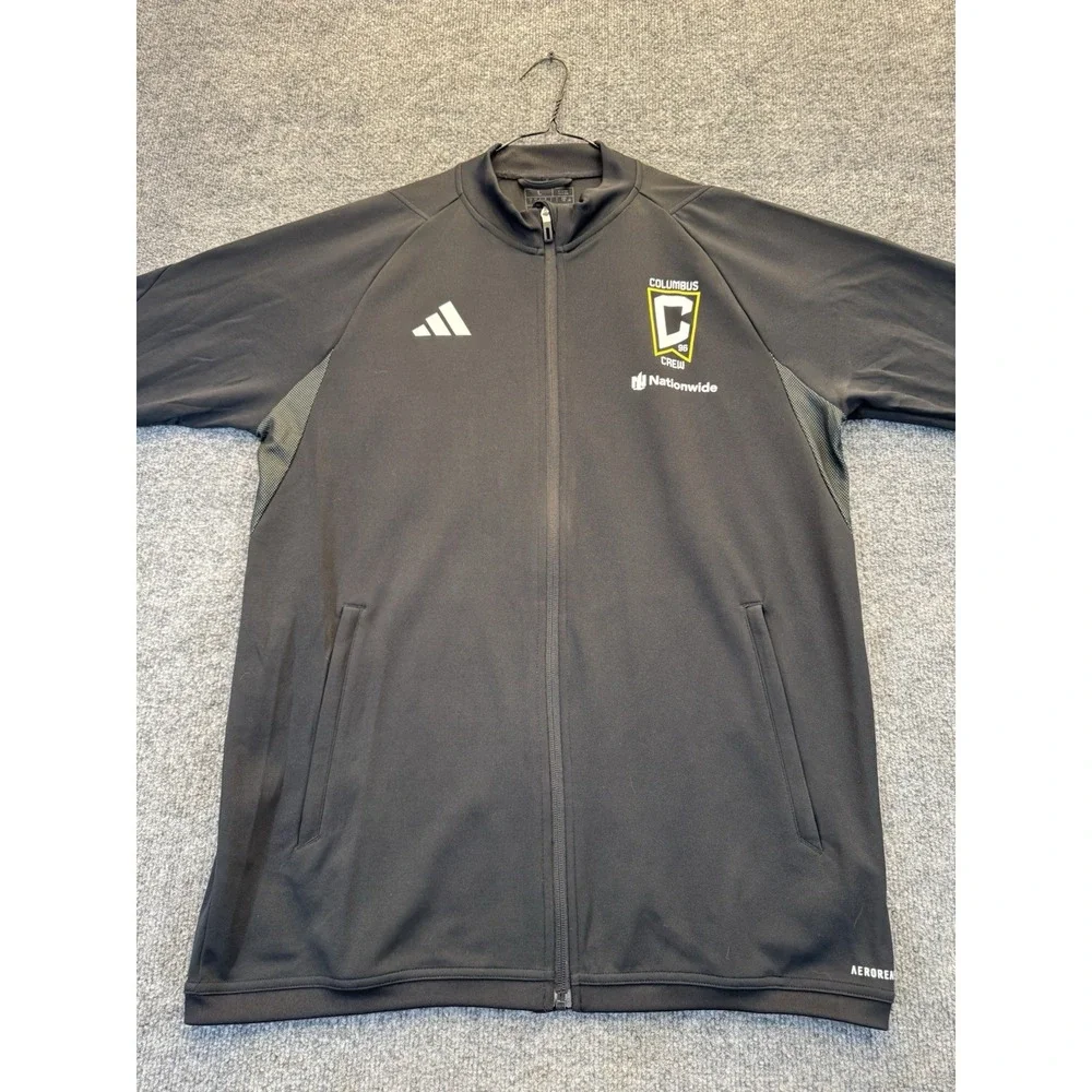 Adidas Columbus Crew MLS AEROREADY Full Zip Track Jacket Black Men's L